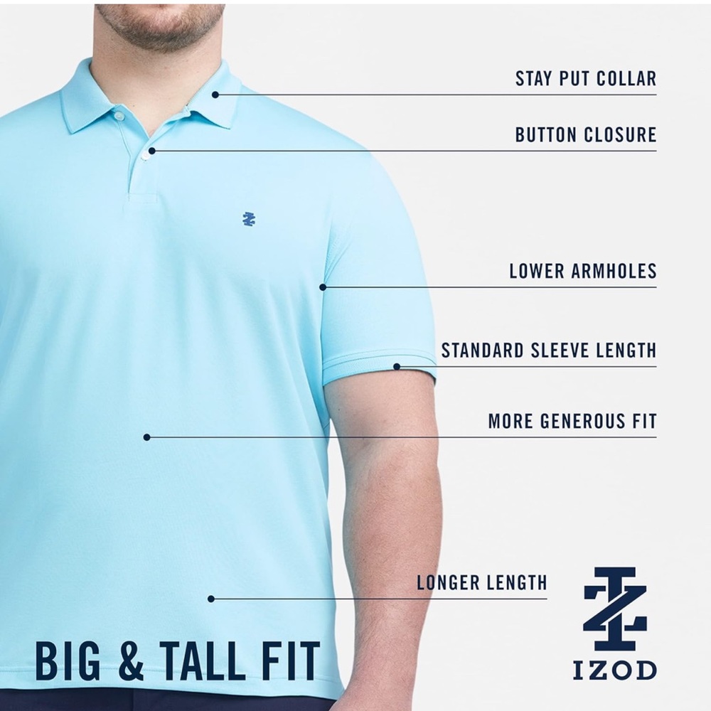 IZOD Slim-Fit Advantage Performance Polos | Various sizes - Picture 9 of 10